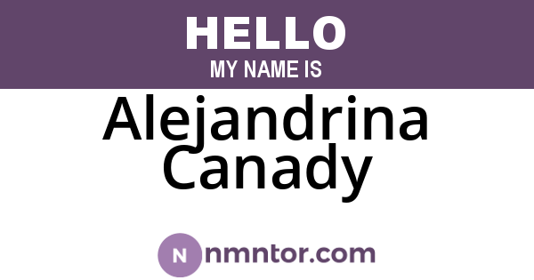 Alejandrina Canady