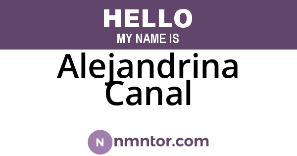 Alejandrina Canal