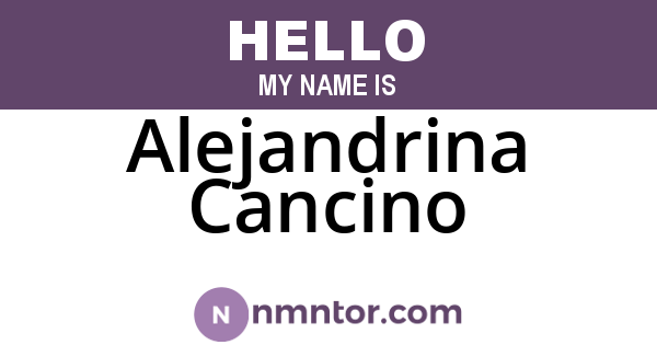 Alejandrina Cancino