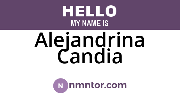 Alejandrina Candia