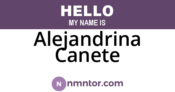 Alejandrina Canete