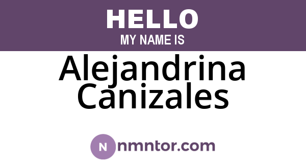 Alejandrina Canizales