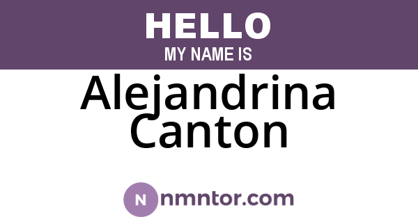 Alejandrina Canton