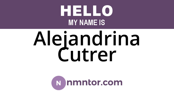 Alejandrina Cutrer