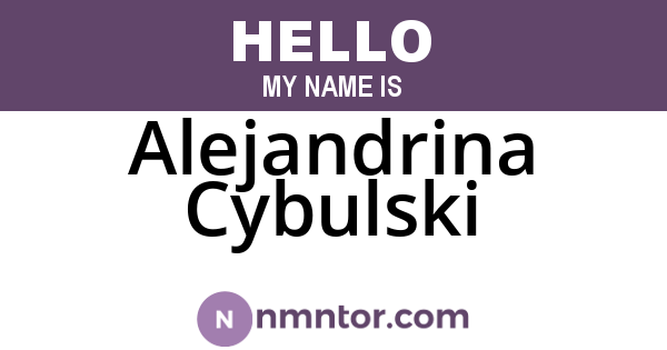 Alejandrina Cybulski