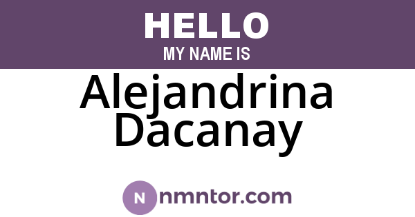 Alejandrina Dacanay