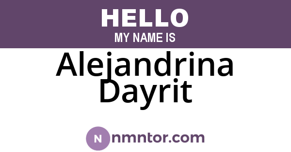 Alejandrina Dayrit