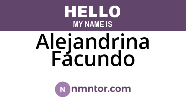 Alejandrina Facundo