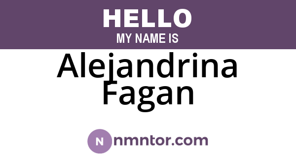 Alejandrina Fagan