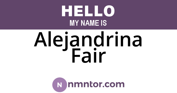 Alejandrina Fair