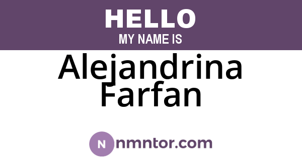 Alejandrina Farfan