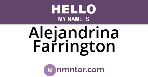 Alejandrina Farrington