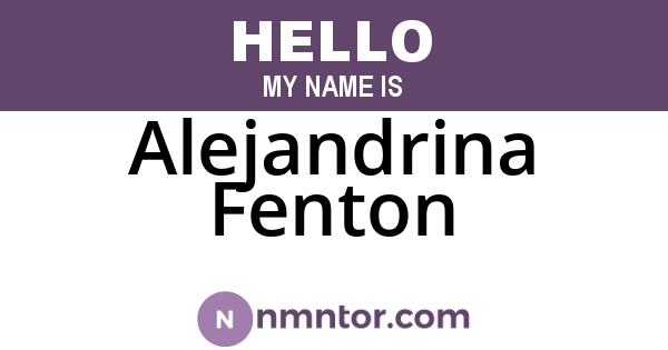 Alejandrina Fenton