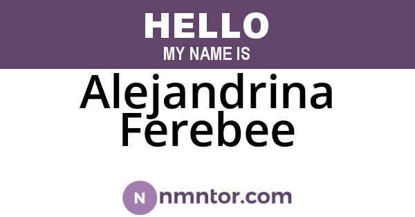Alejandrina Ferebee