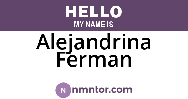 Alejandrina Ferman