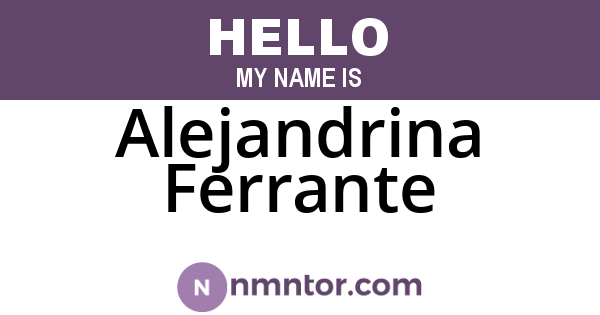 Alejandrina Ferrante
