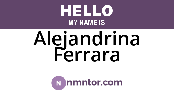 Alejandrina Ferrara