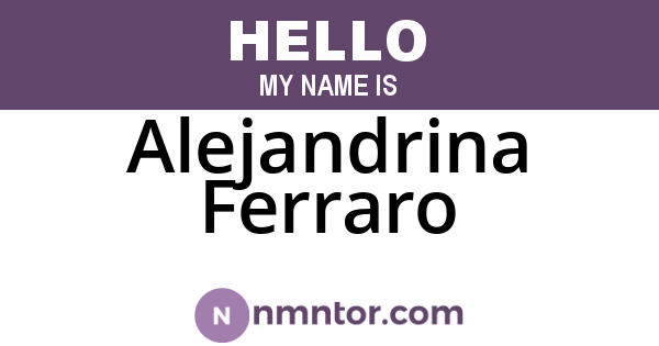 Alejandrina Ferraro