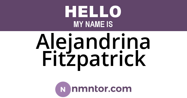 Alejandrina Fitzpatrick