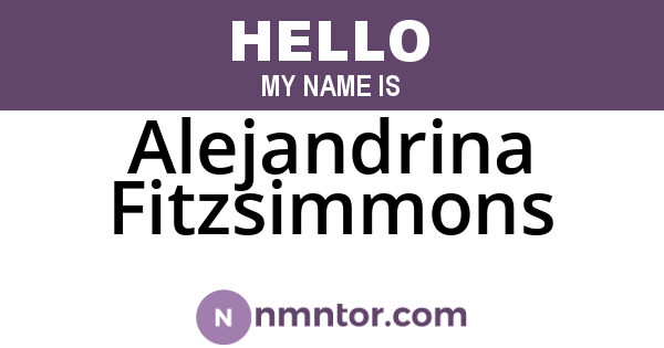 Alejandrina Fitzsimmons