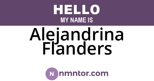 Alejandrina Flanders