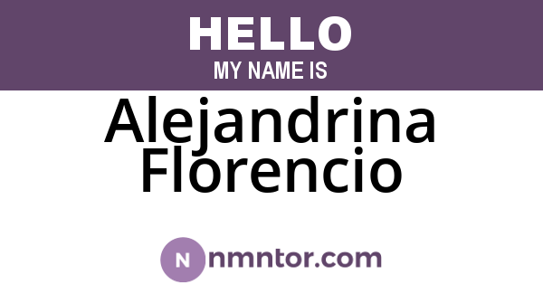 Alejandrina Florencio