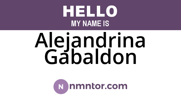 Alejandrina Gabaldon