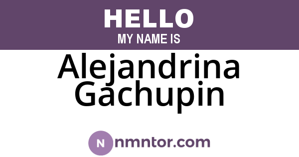 Alejandrina Gachupin