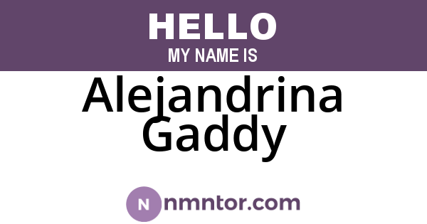 Alejandrina Gaddy
