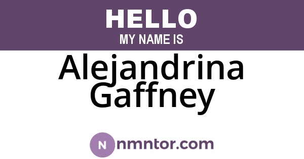 Alejandrina Gaffney