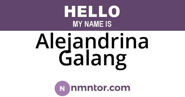 Alejandrina Galang
