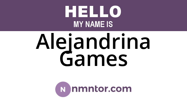 Alejandrina Games