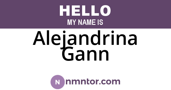 Alejandrina Gann
