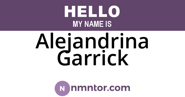 Alejandrina Garrick