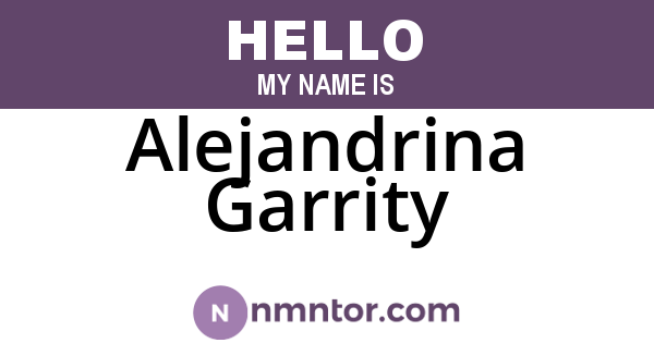 Alejandrina Garrity