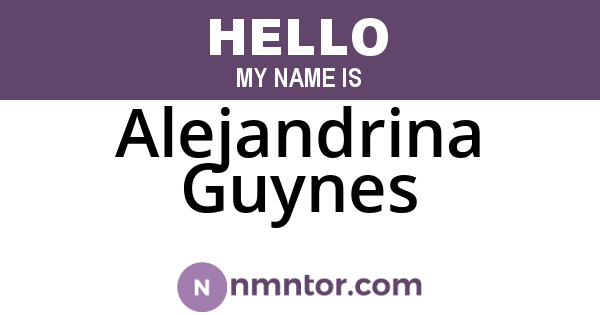 Alejandrina Guynes