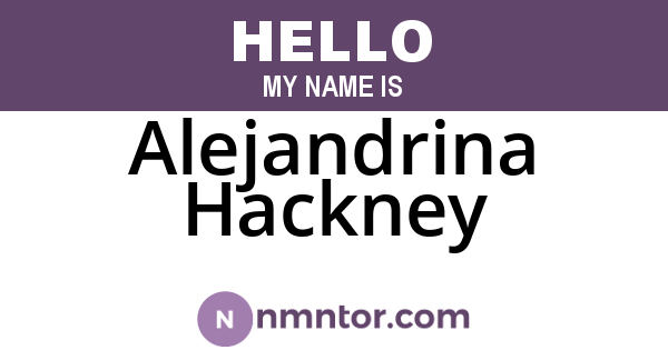Alejandrina Hackney