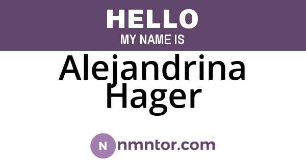 Alejandrina Hager