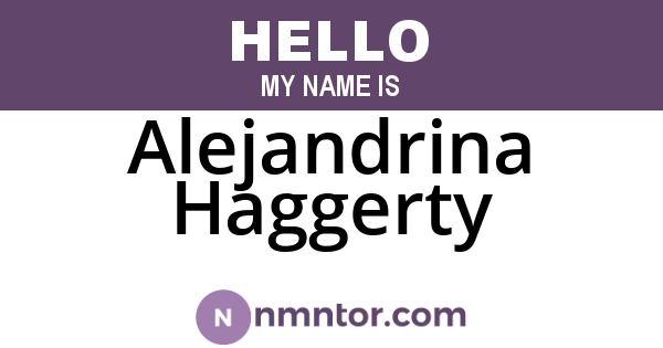 Alejandrina Haggerty