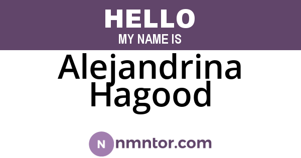 Alejandrina Hagood