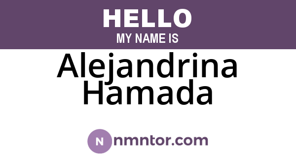 Alejandrina Hamada