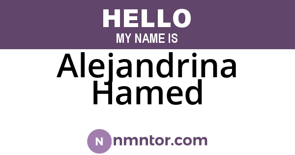 Alejandrina Hamed