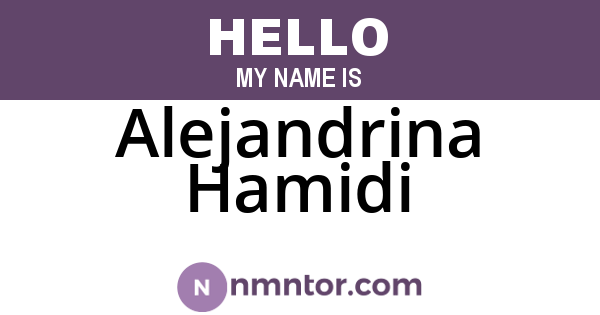 Alejandrina Hamidi