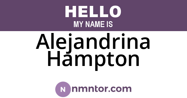Alejandrina Hampton