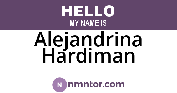 Alejandrina Hardiman