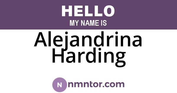 Alejandrina Harding