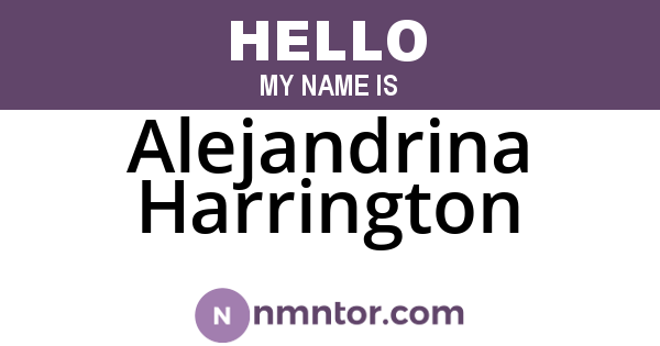 Alejandrina Harrington