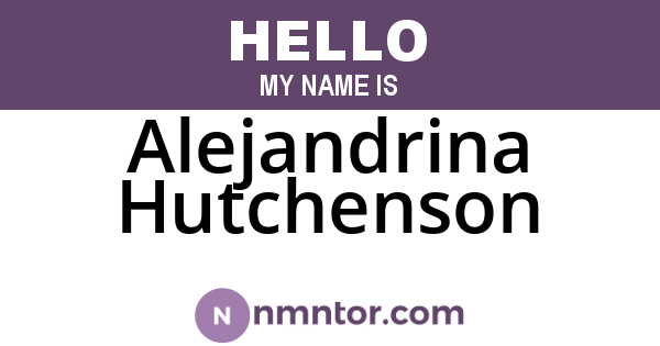 Alejandrina Hutchenson