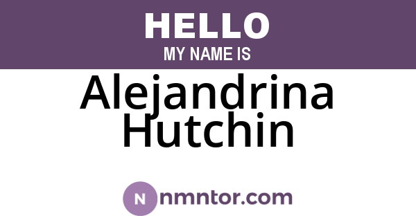 Alejandrina Hutchin