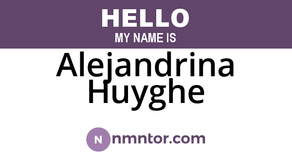 Alejandrina Huyghe